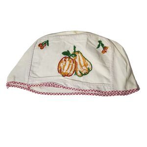 VTG EMBROIDERED TOASTER BLENDER MIXER COVER BAKING FRUIT PEAR APPLIANCE KITCHEN